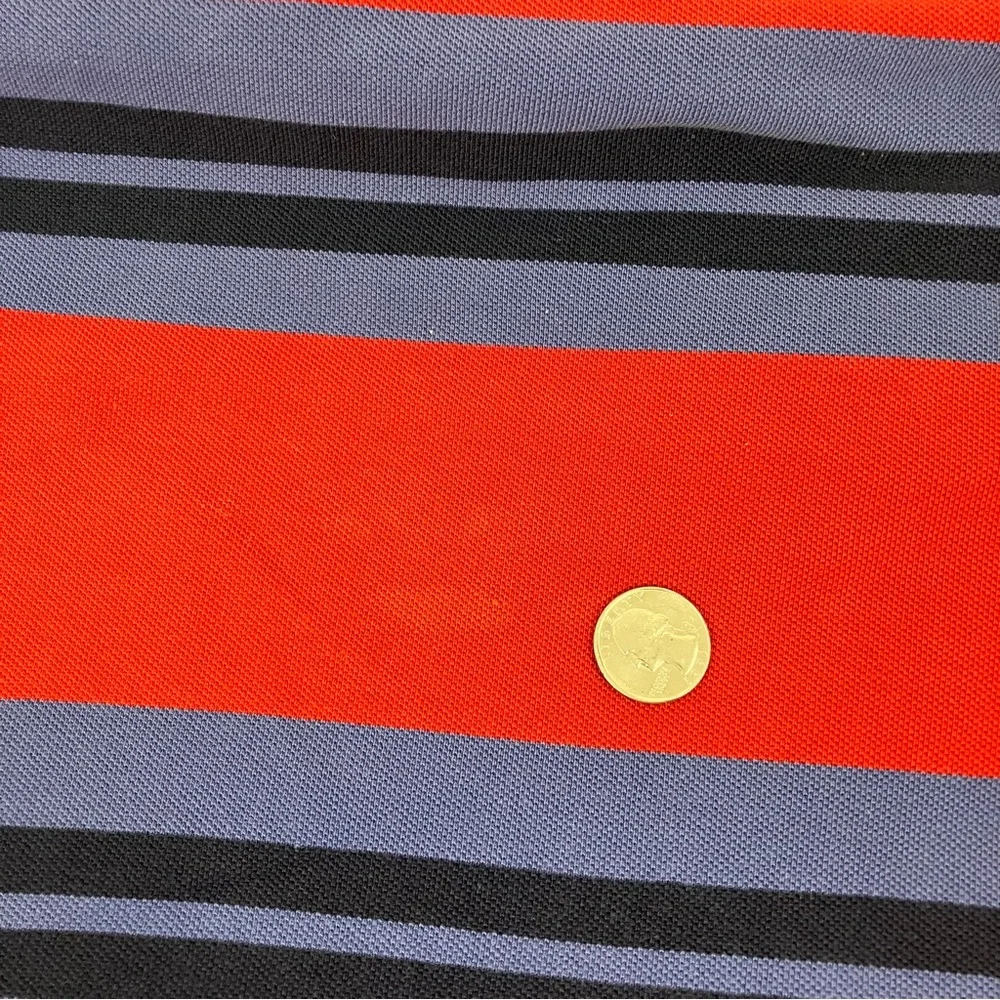 Vintage Polo Ralph Lauren Men’s Striped Polo Short Sleeve Shirt Size XL Red